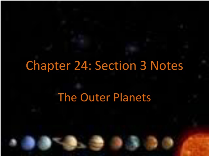 The Outer Planets: Jupiter and Saturn