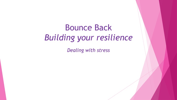 Building Resilience and Dealing with Stress: A University Guide