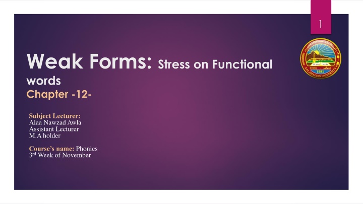 Strong and Weak Forms in English Pronunciation