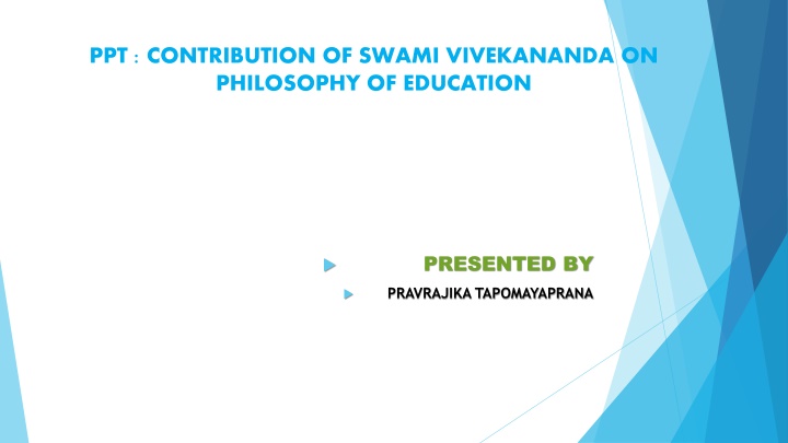 Swami Vivekananda's Contribution to Education Philosophy