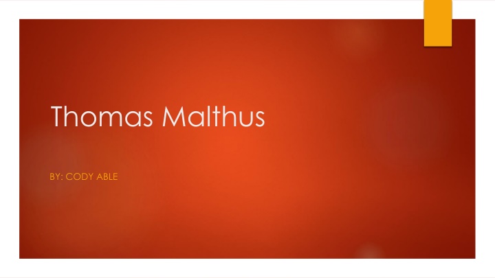 Thomas Malthus: Pioneer of Population Theory