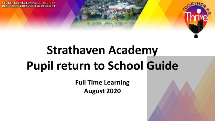 Strathaven Academy Full-Time Learning Return to School Guide August 2020