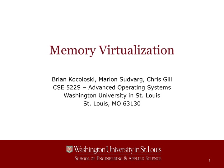 Memory Virtualization in Operating Systems