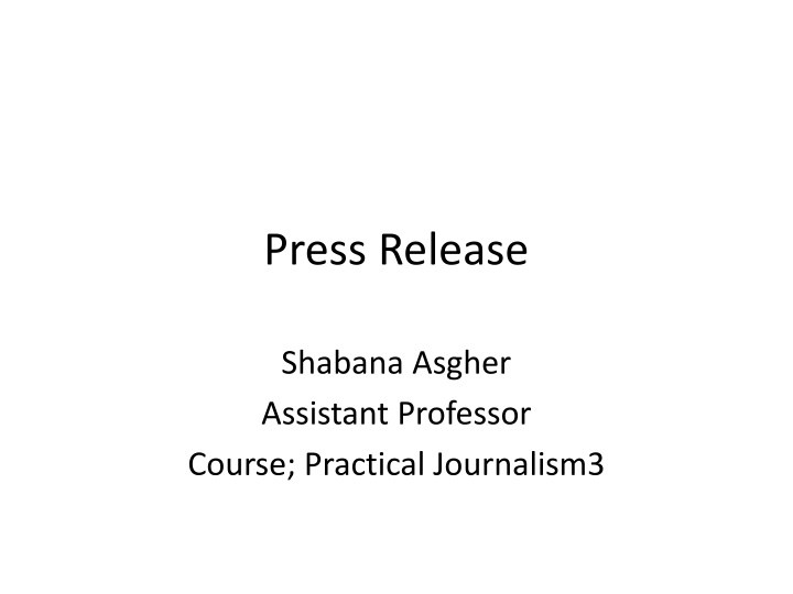 Press Releases and Tips for Writing Them