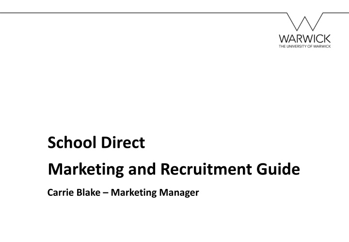 School Direct Marketing and Recruitment Guide by Carrie Blake: Essential Strategies for Success
