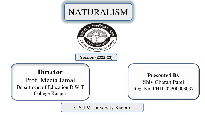 Naturalism in Education: Philosophical Perspectives and Applications