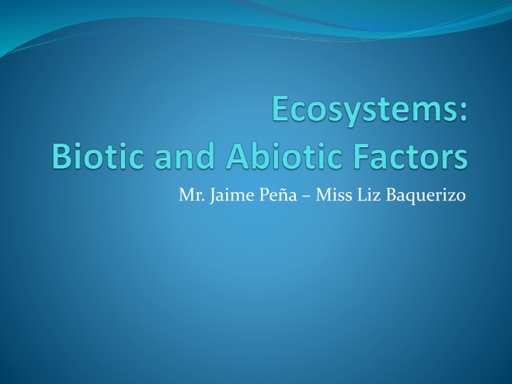 Ecosystems and Living Interactions