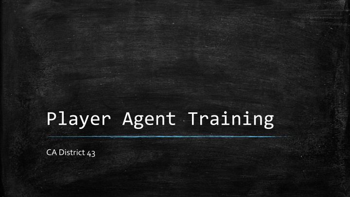 Little League Player Agent Guidelines and Registration Process