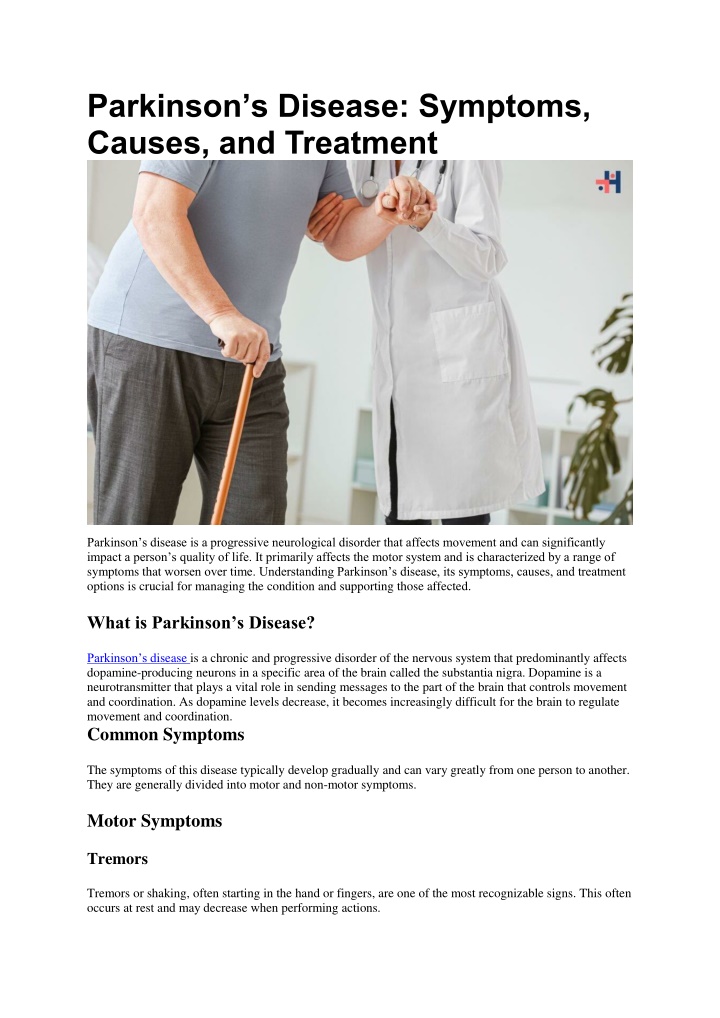parkinson s disease symptoms causes and treatment n.w