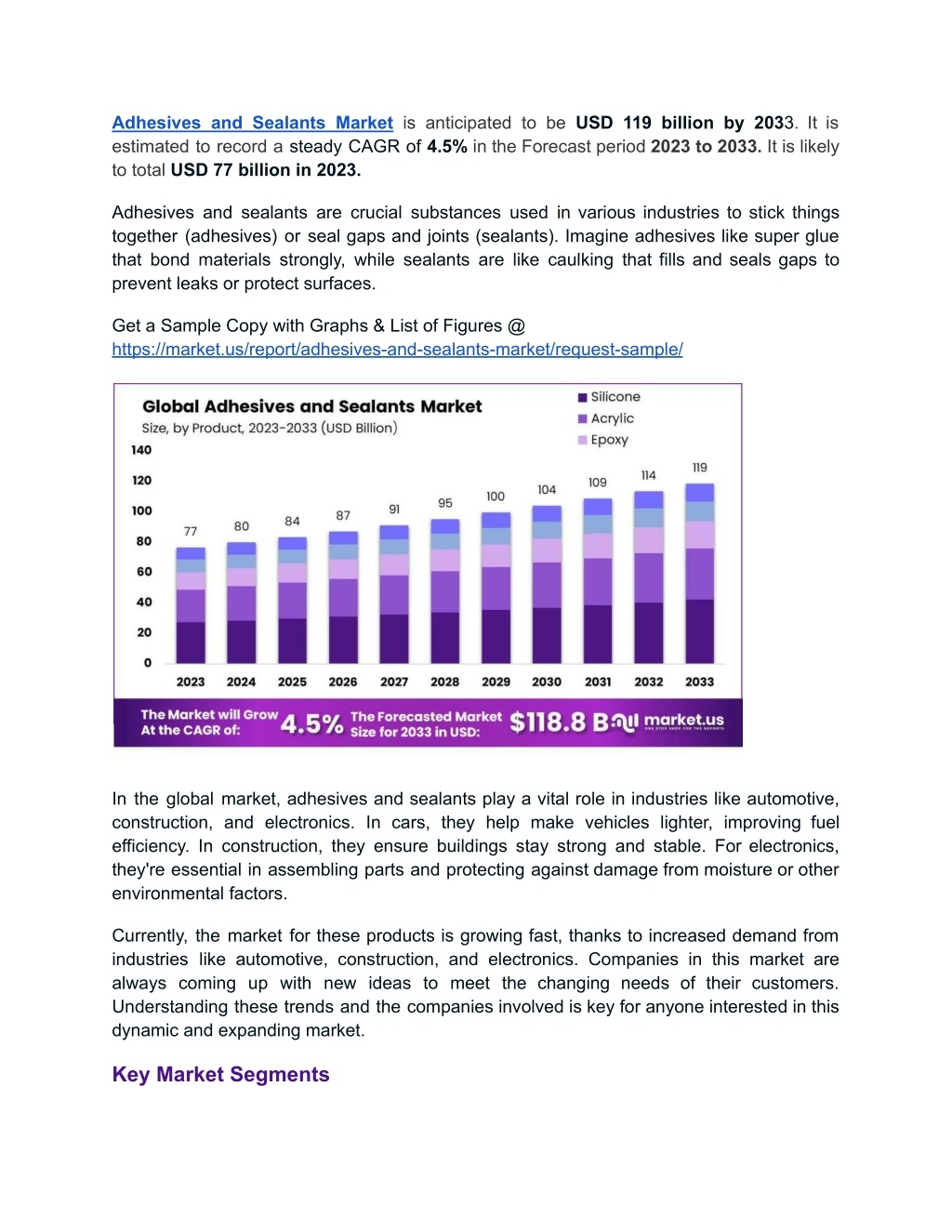 adhesives and sealants market is anticipated l.w