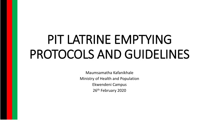 Pit Latrine Emptying Protocols and Guidelines for Effective Sanitation Management