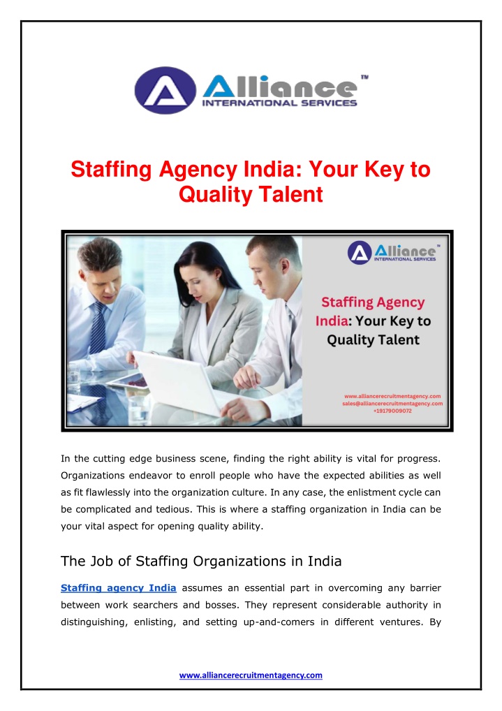 staffing agency india your key to quality talent n.w