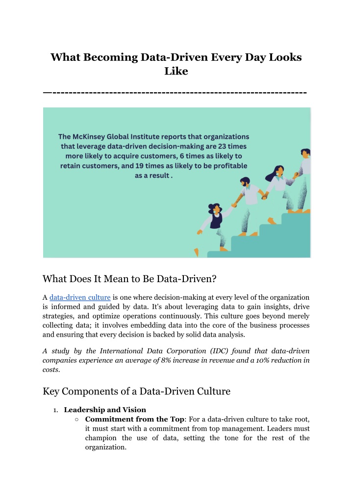 what becoming data driven every day looks like n.w