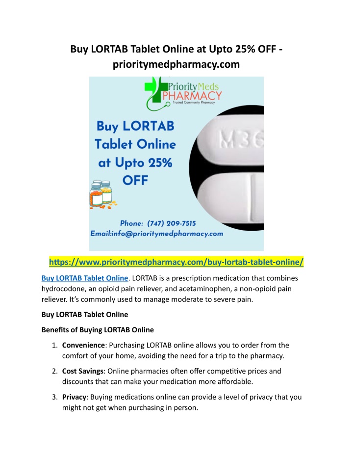 buy lortab tablet online at upto n.w