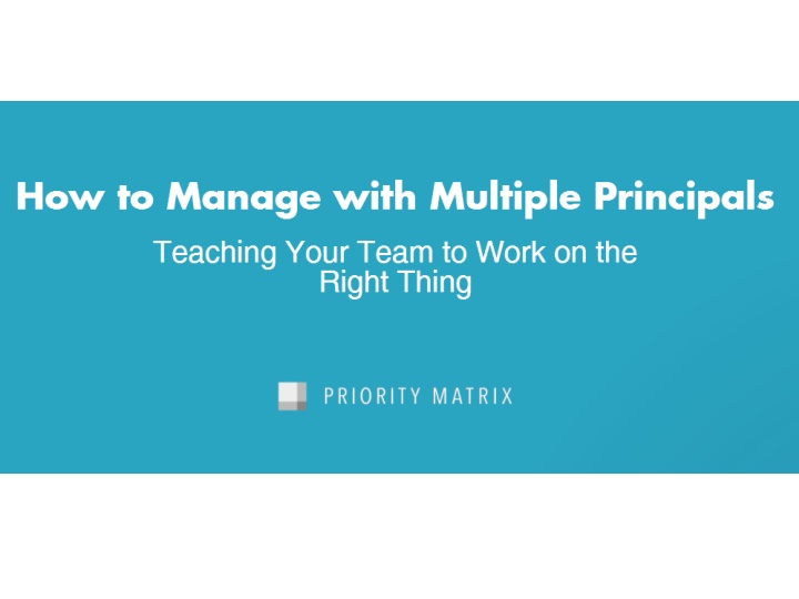 Matrix Organizations and Managing Multiple Principals