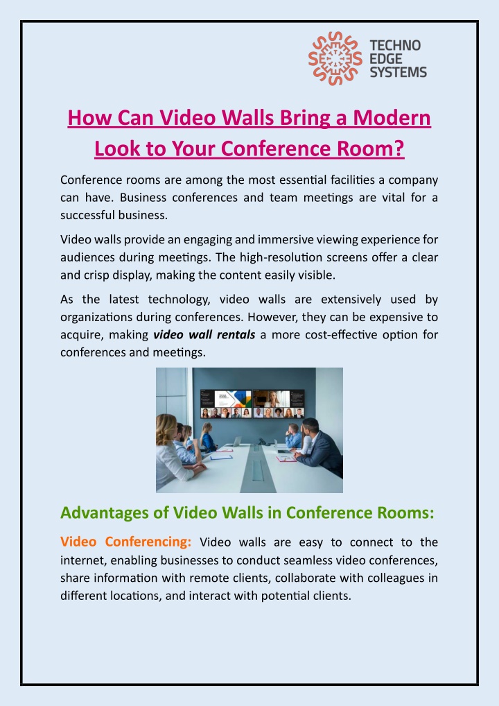 how can video walls bring a modern look to your n.w