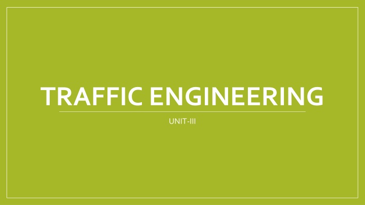 Traffic Engineering Analysis in Telecommunication Networks