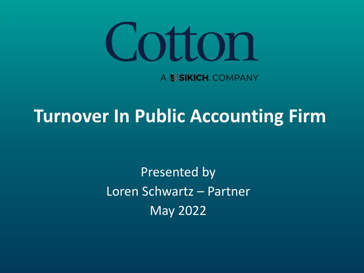 Challenges and Solutions in Addressing Turnover in Public Accounting Firms
