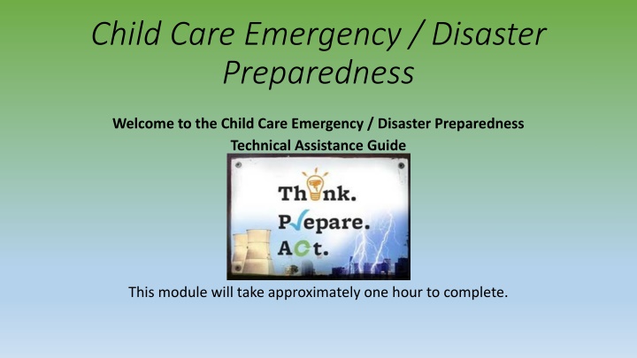 Child Care Emergency/Disaster Preparedness Guide