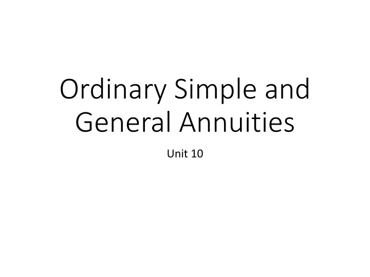 Annuities: Types and Examples