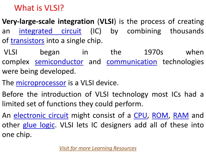 VLSI Technology and Its Advantages