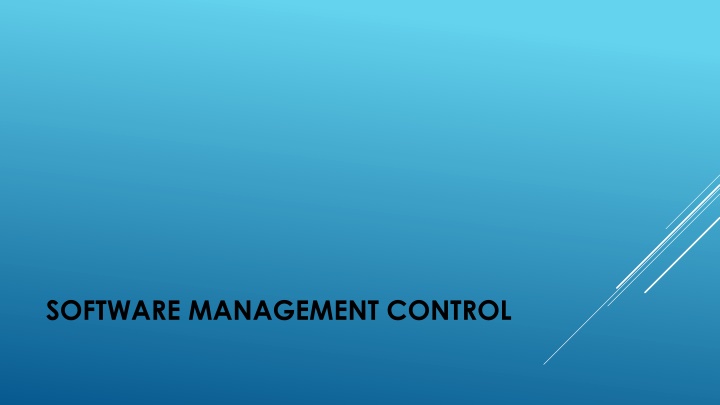 Aircraft Software Management and Control