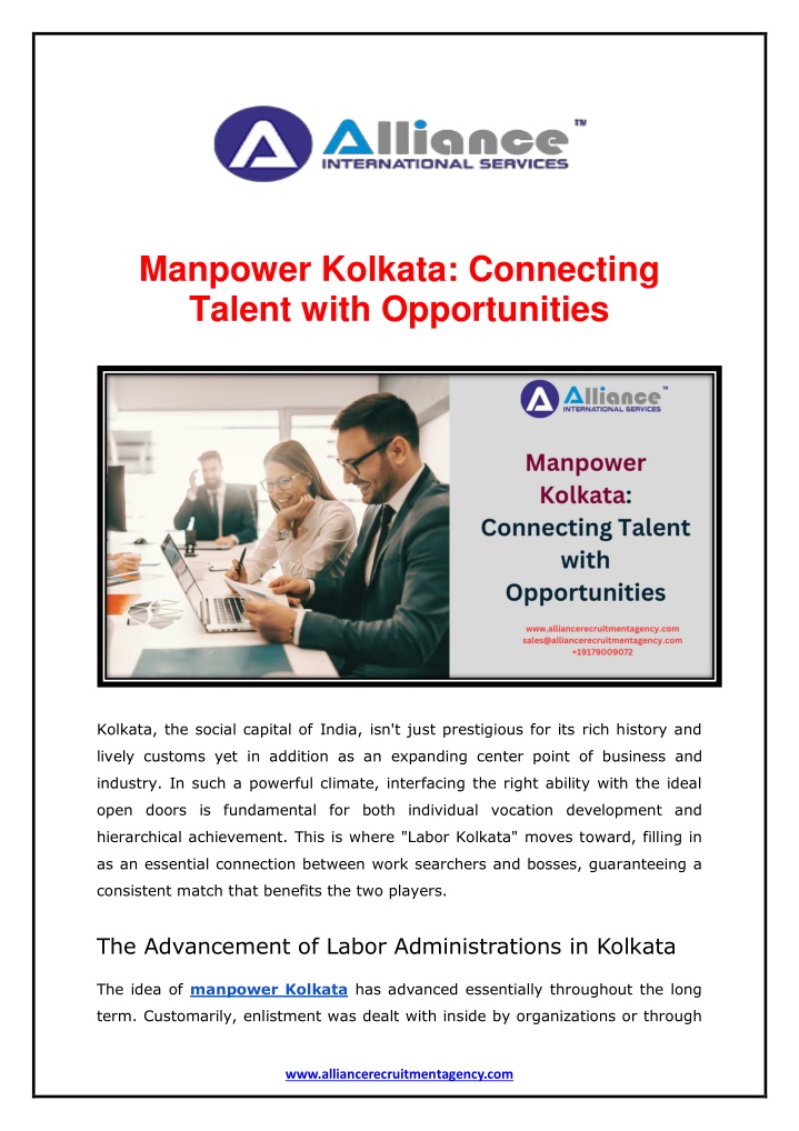 manpower kolkata connecting talent with n.w