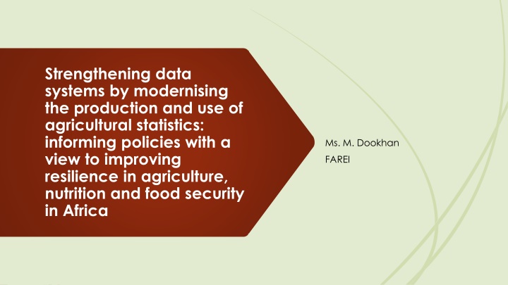 Strengthening Data Systems for Agricultural Resilience in Africa