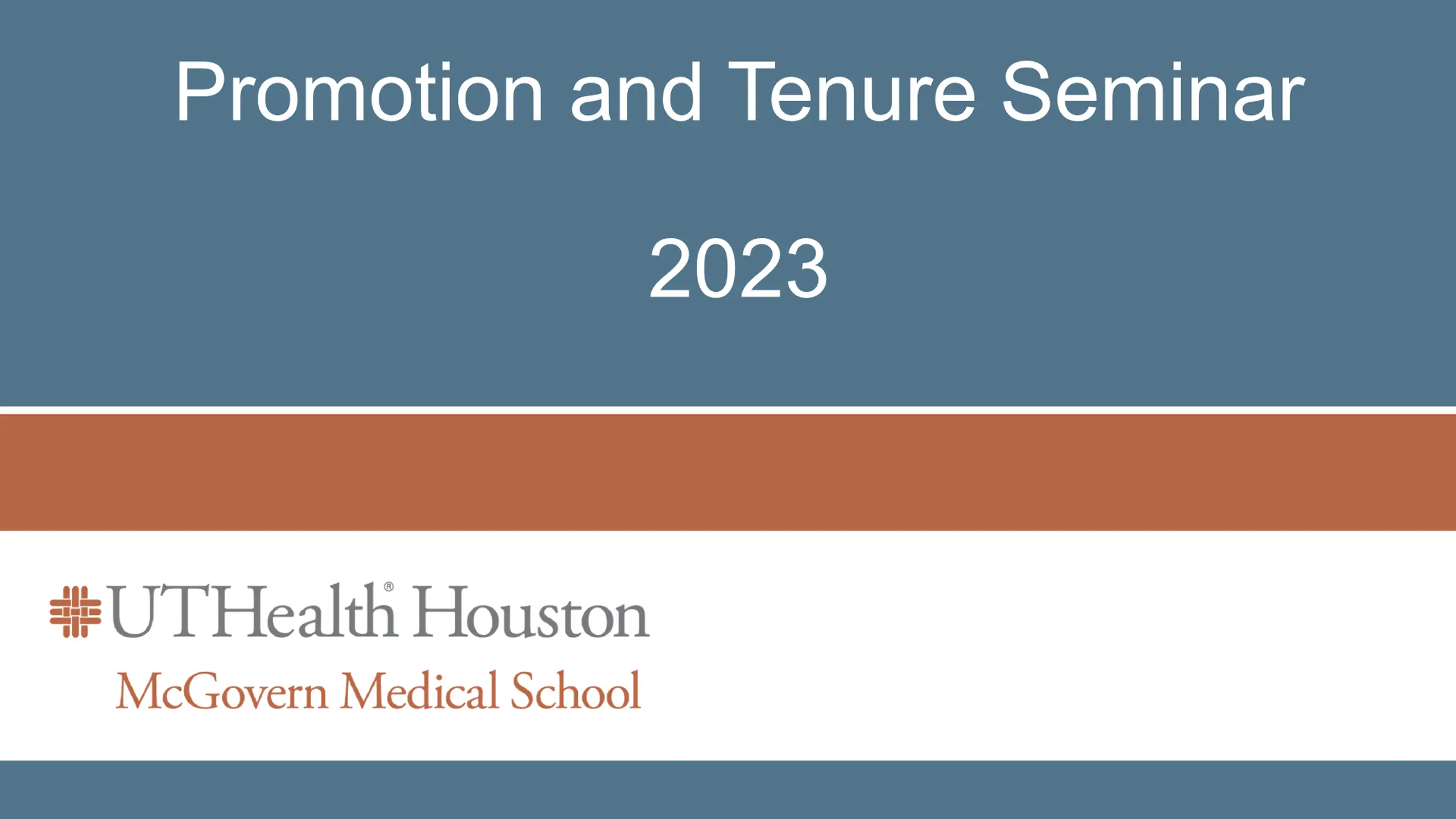 Promotion and Tenure Seminar 2023
