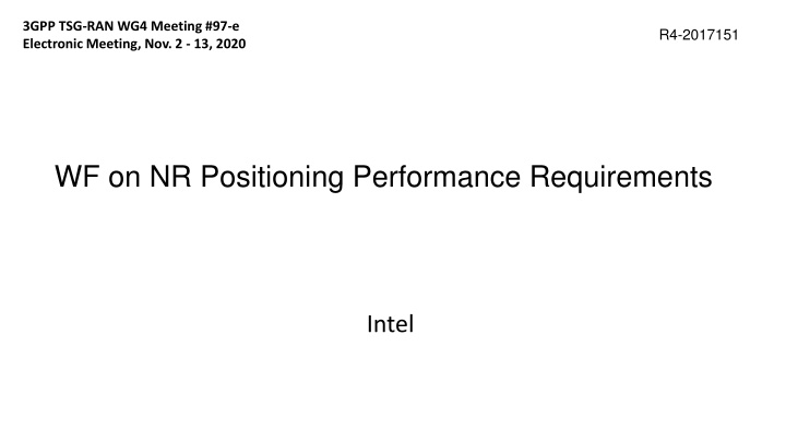 3GPP TSG-RAN WG4 Meeting #97-e Summary