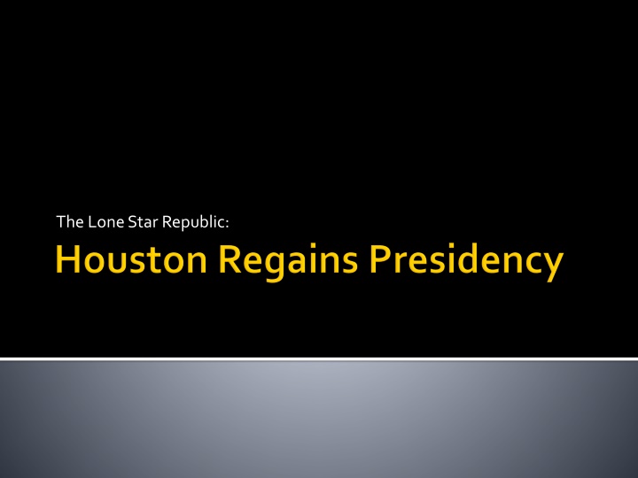 The Lone Star Republic: Sam Houston's Presidency Challenges