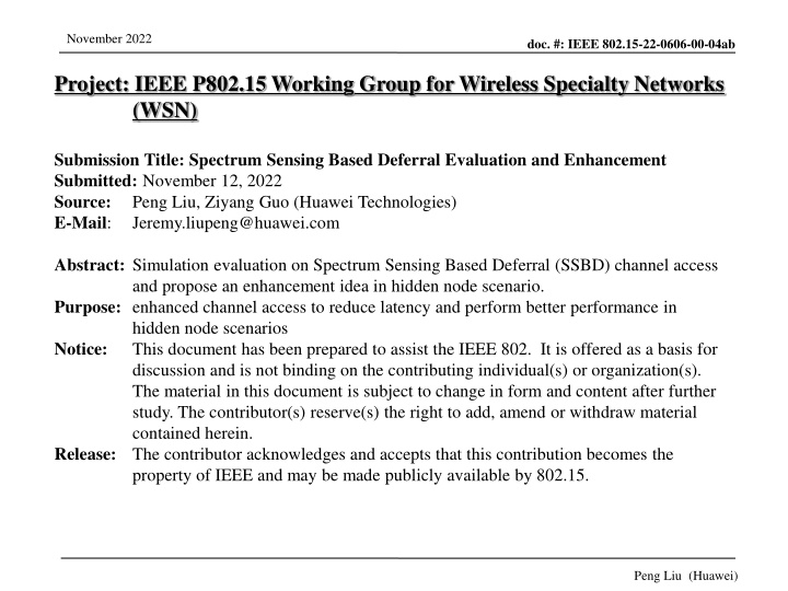 Spectrum Sensing-Based Deferral Enhancement for Wireless Networks