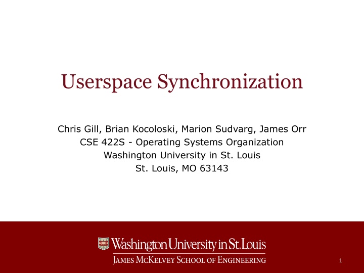 Userspace Synchronization Techniques in Operating Systems