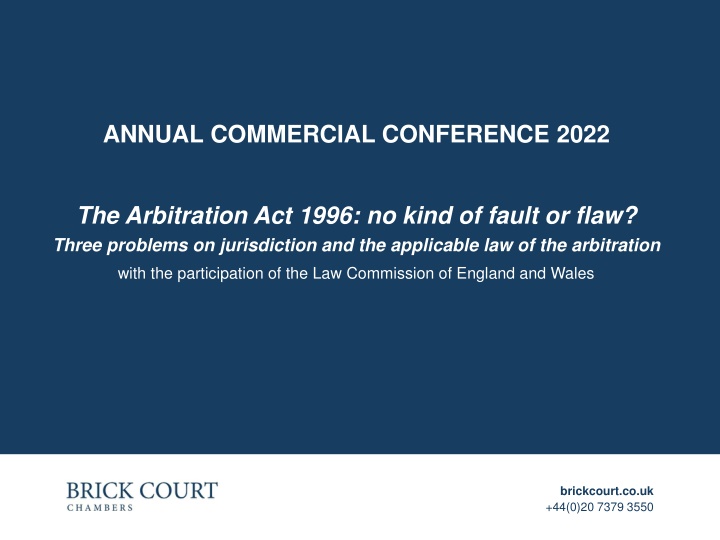 Annual Commercial Conference 2022: Challenges in Arbitration Jurisdiction