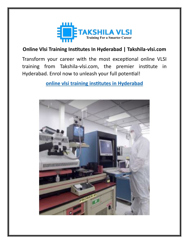 online vlsi training institutes in hyderabad n.w