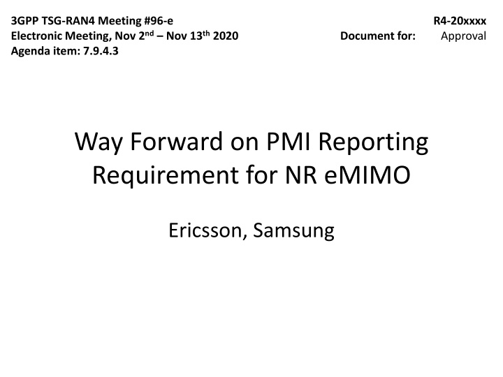 Enhanced Type II Testing Setup for NR eMIMO Performance Evaluation