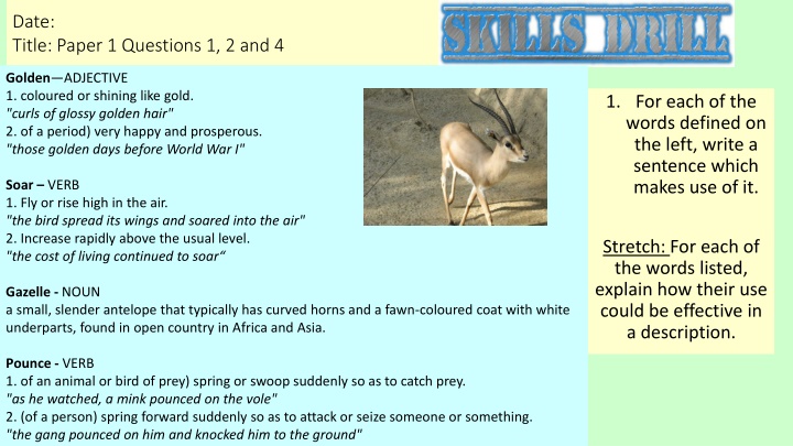 Language Analysis in Literature Exam Papers