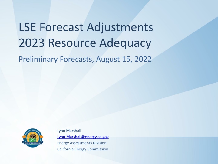 Resource Adequacy Load Forecast Adjustments 2023