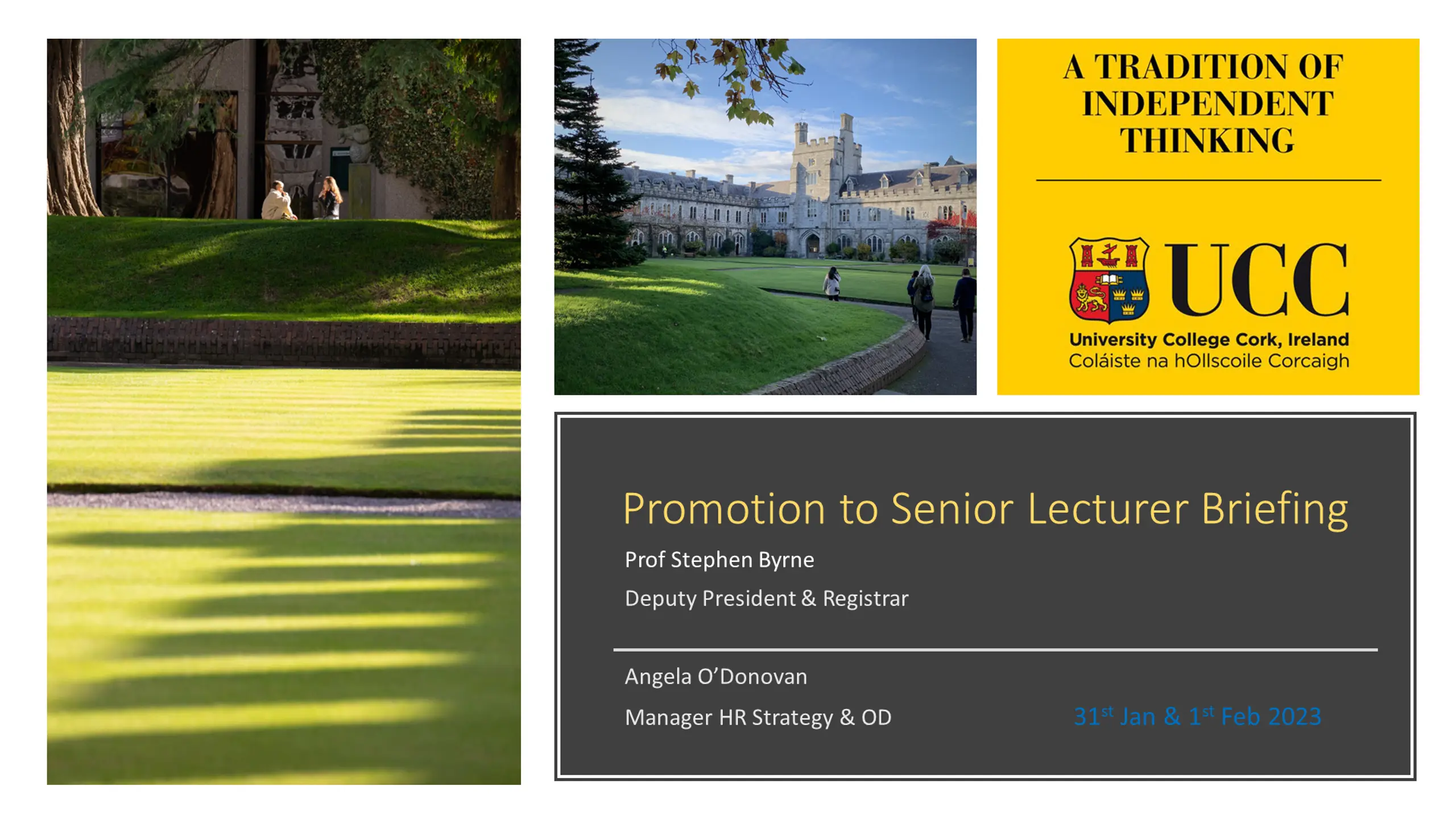 Promotion to Senior Lecturer Briefing