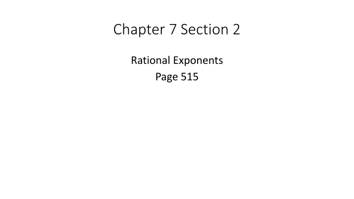 Rational Exponents in Mathematics