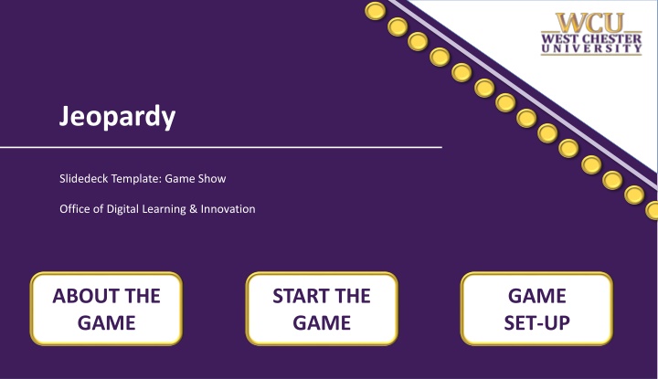 Interactive Jeopardy Slidedeck Template for Educational Game Shows