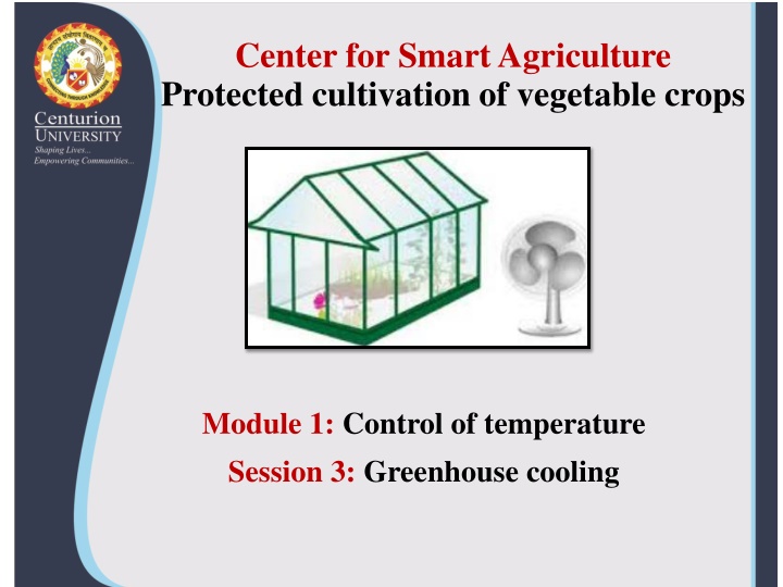 Efficient Greenhouse Cooling Systems for Smart Agriculture