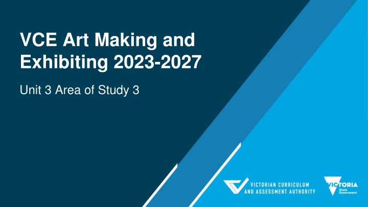 VCE Art Making and Exhibiting Unit 3: Exhibition Planning and Design Overview