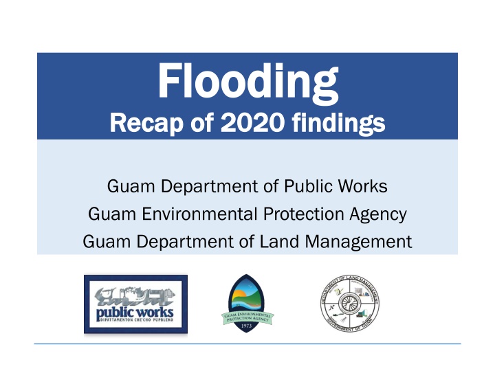 Addressing Flooding Issues in Guam: 2020 Findings and Recommendations