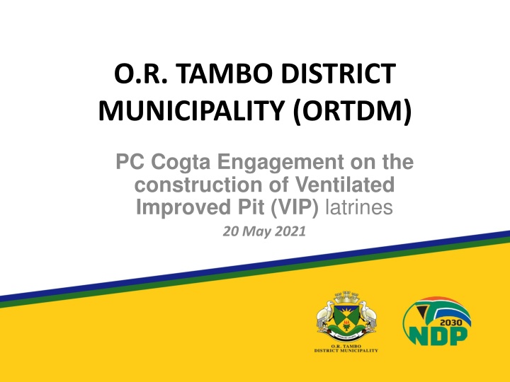 O.R. Tambo District Municipality Engagement on VIP Latrines Construction