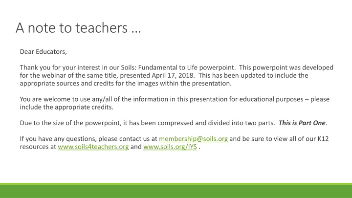 Importance of Soil in Education