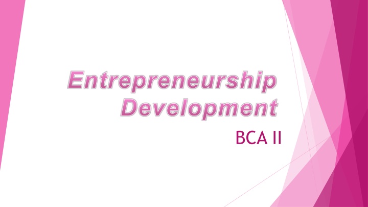 Institutional Support for Entrepreneurship Development in India