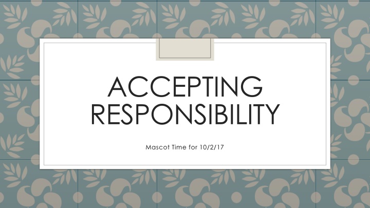 Responsibility Workshop for Student Development