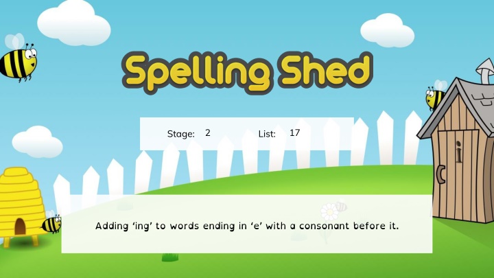 Adding -ing to Words Ending in -e with a Consonant: Spelling Rule Activity