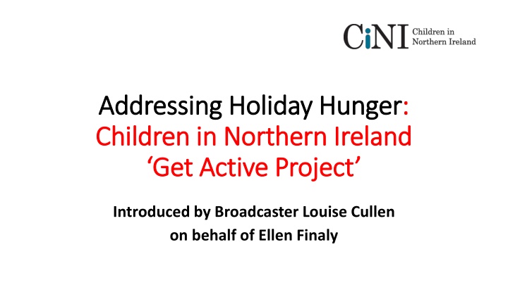 Addressing Holiday Hunger in Northern Ireland: The Get Active Project